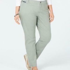 Charter Club Slim Leg Mid Rise Light Green Pants Size 12P